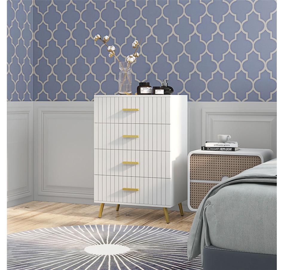 Image 929686_ALTMORE1.jpg, Product 929-686 / Price $99.99 - $149.99, HOMCOM Bedroom Chest of Drawers, Drawer Dresser with Aluminium Legs from HOMCOM on TSC.ca's Home & Garden department