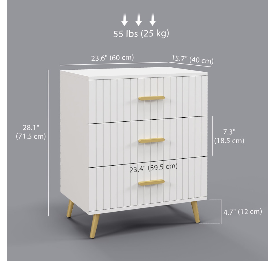 Image 929686_ALTMORE10.jpg, Product 929-686 / Price $99.99 - $149.99, HOMCOM Bedroom Chest of Drawers, Drawer Dresser with Aluminium Legs from HOMCOM on TSC.ca's Home & Garden department