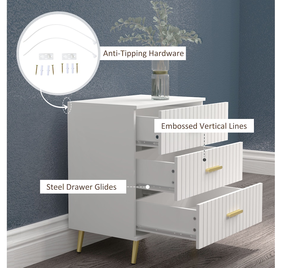 Image 929686_ALTMORE12.jpg, Product 929-686 / Price $99.99 - $149.99, HOMCOM Bedroom Chest of Drawers, Drawer Dresser with Aluminium Legs from HOMCOM on TSC.ca's Home & Garden department