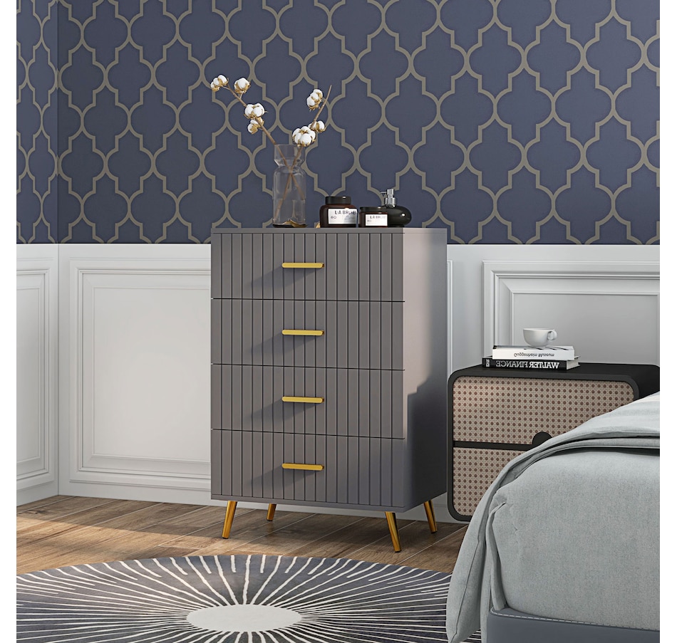 Image 929686_ALTMORE15.jpg, Product 929-686 / Price $99.99 - $149.99, HOMCOM Bedroom Chest of Drawers, Drawer Dresser with Aluminium Legs from HOMCOM on TSC.ca's Home & Garden department