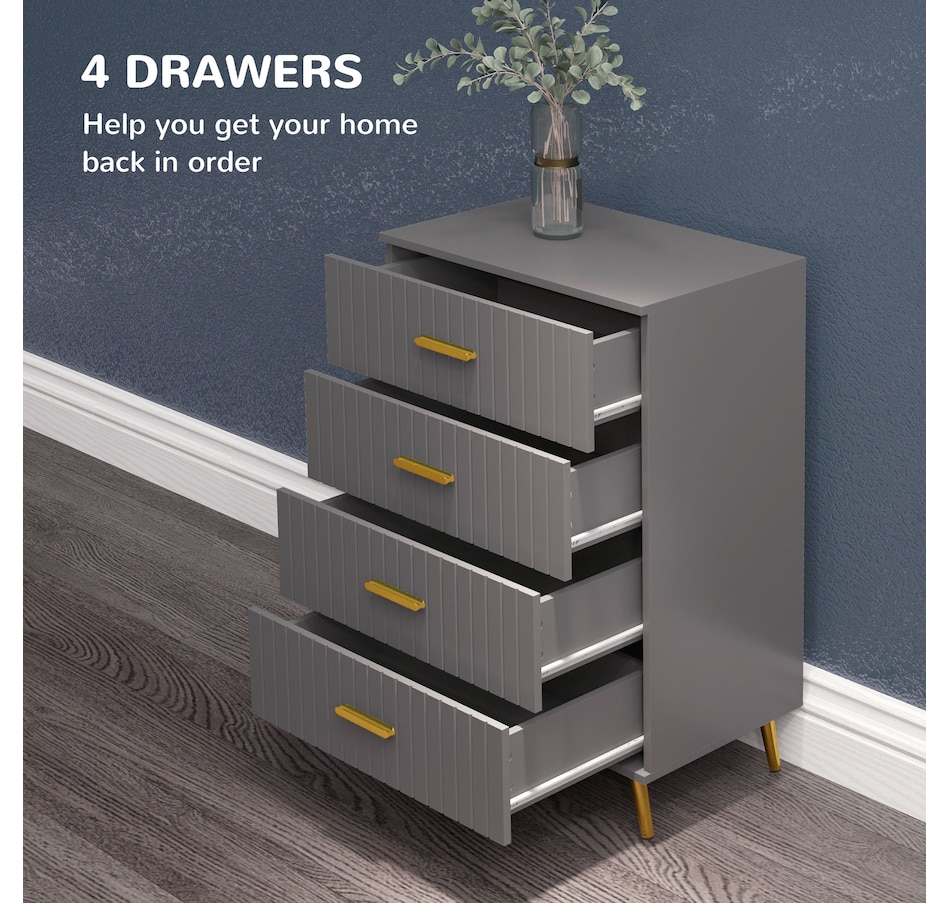 Image 929686_ALTMORE17.jpg, Product 929-686 / Price $99.99 - $149.99, HOMCOM Bedroom Chest of Drawers, Drawer Dresser with Aluminium Legs from HOMCOM on TSC.ca's Home & Garden department