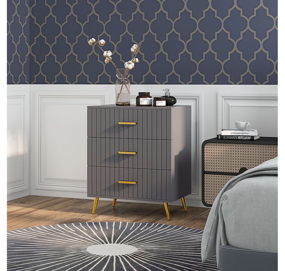 Image 929686_ALTMORE23.jpg, Product 929-686 / Price $99.99 - $149.99, HOMCOM Bedroom Chest of Drawers, Drawer Dresser with Aluminium Legs from HOMCOM on TSC.ca's Home & Garden department
