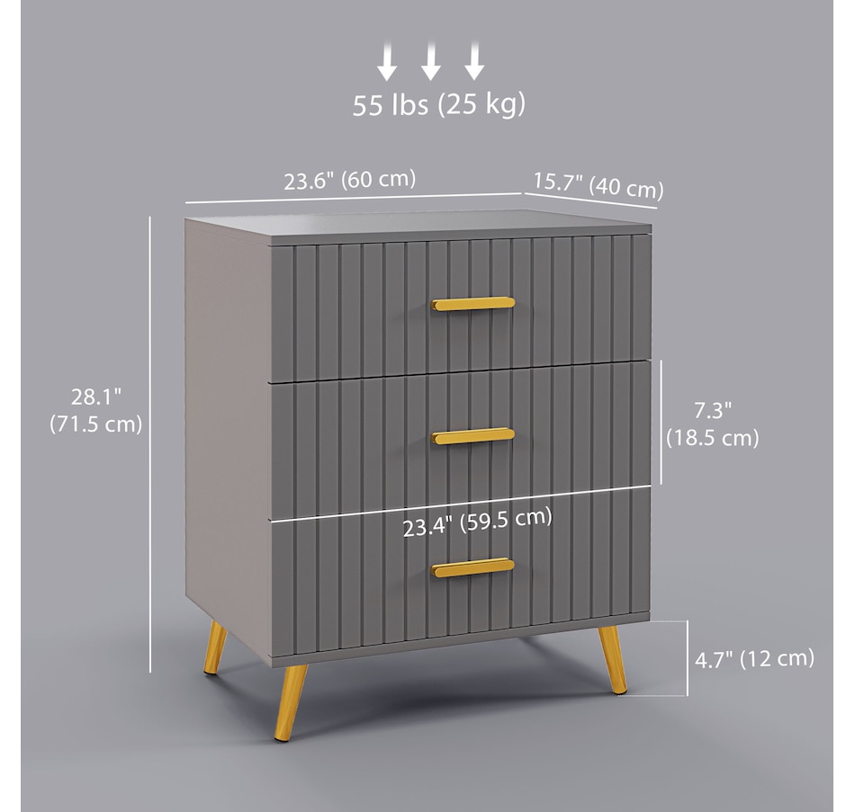 Image 929686_ALTMORE24.jpg, Product 929-686 / Price $99.99 - $149.99, HOMCOM Bedroom Chest of Drawers, Drawer Dresser with Aluminium Legs from HOMCOM on TSC.ca's Home & Garden department