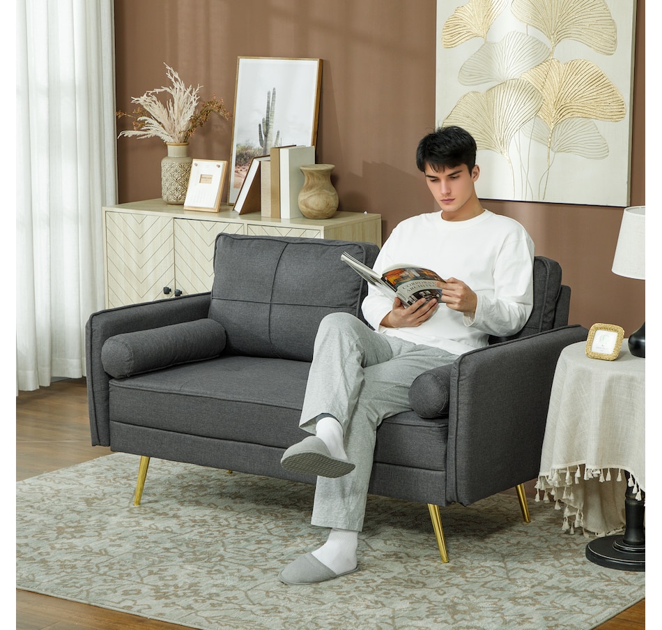 Image 929687_ALTMORE1.jpg, Product 929-687 / Price $309.99, HOMCOM 56" Loveseat Sofa with Cushions and Pillows 2 Seater Couch from HOMCOM on TSC.ca's Home & Garden department