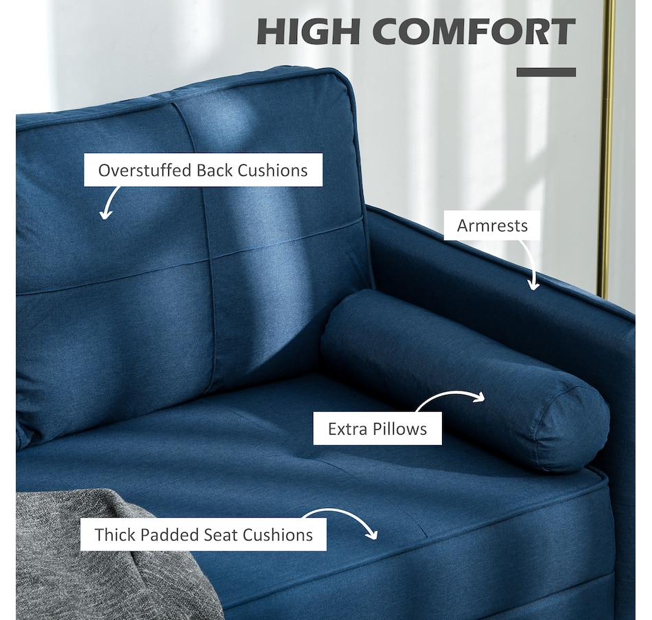 Image 929687_ALTMORE11.jpg, Product 929-687 / Price $309.99, HOMCOM 56" Loveseat Sofa with Cushions and Pillows 2 Seater Couch from HOMCOM on TSC.ca's Home & Garden department