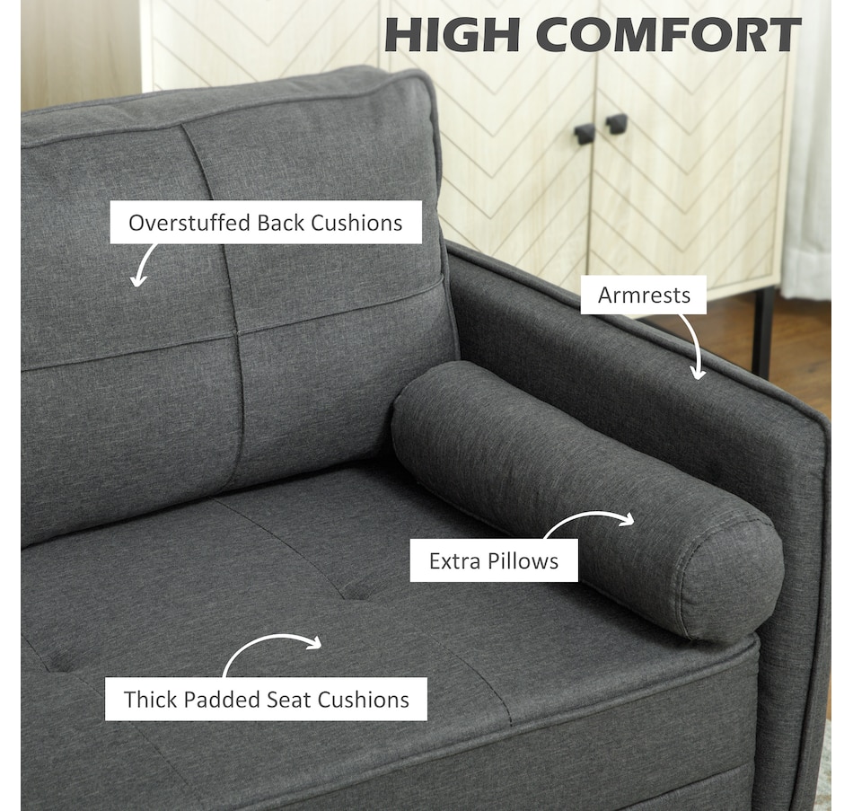 Image 929687_ALTMORE3.jpg, Product 929-687 / Price $309.99, HOMCOM 56" Loveseat Sofa with Cushions and Pillows 2 Seater Couch from HOMCOM on TSC.ca's Home & Garden department