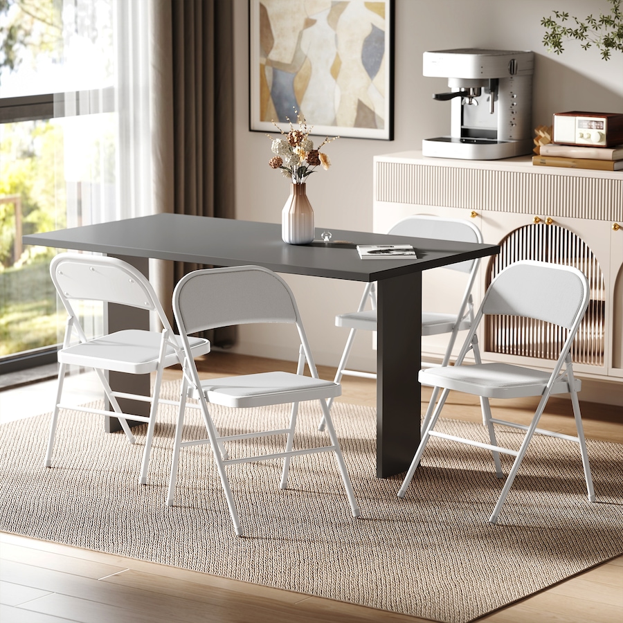 Image 929688_ALTMORE1.jpg, Product 929-688 / Price $104.99 - $117.99, HOMCOM 4 Pack Metal Folding Chairs with Corduroy Cushion Foldable Chairs from HOMCOM on TSC.ca's Home & Garden department