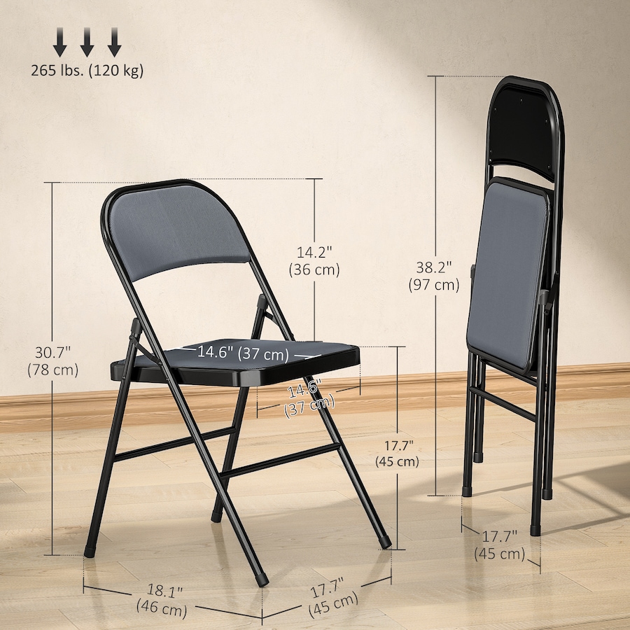 Image 929688_ALTMORE10.jpg, Product 929-688 / Price $104.99 - $117.99, HOMCOM 4 Pack Metal Folding Chairs with Corduroy Cushion Foldable Chairs from HOMCOM on TSC.ca's Home & Garden department