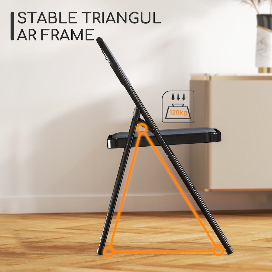 Image 929688_ALTMORE12.jpg, Product 929-688 / Price $104.99 - $117.99, HOMCOM 4 Pack Metal Folding Chairs with Corduroy Cushion Foldable Chairs from HOMCOM on TSC.ca's Home & Garden department