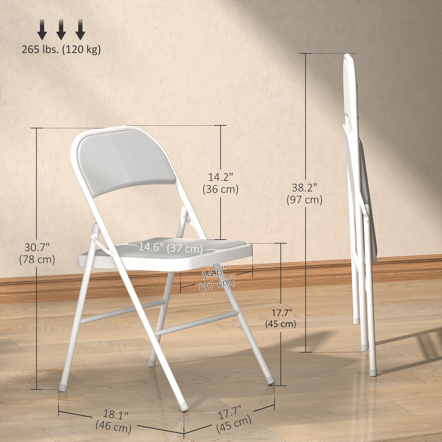 Image 929688_ALTMORE2.jpg, Product 929-688 / Price $104.99 - $117.99, HOMCOM 4 Pack Metal Folding Chairs with Corduroy Cushion Foldable Chairs from HOMCOM on TSC.ca's Home & Garden department