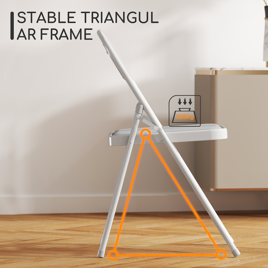 Image 929688_ALTMORE4.jpg, Product 929-688 / Price $104.99 - $117.99, HOMCOM 4 Pack Metal Folding Chairs with Corduroy Cushion Foldable Chairs from HOMCOM on TSC.ca's Home & Garden department