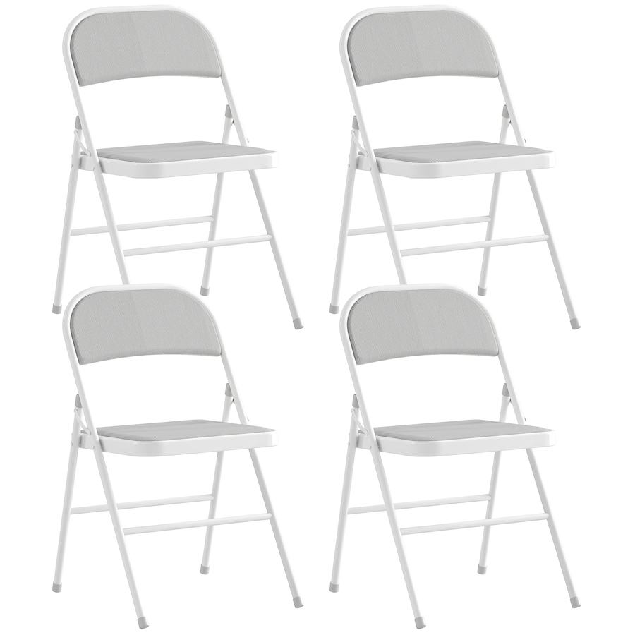 Image 929688_ST01.jpg, Product 929-688 / Price $104.99 - $117.99, HOMCOM 4 Pack Metal Folding Chairs with Corduroy Cushion Foldable Chairs from HOMCOM on TSC.ca's Home & Garden department