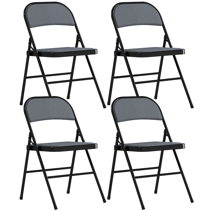 Image 929688_ST02.jpg, Product 929-688 / Price $104.99 - $117.99, HOMCOM 4 Pack Metal Folding Chairs with Corduroy Cushion Foldable Chairs from HOMCOM on TSC.ca's Home & Garden department