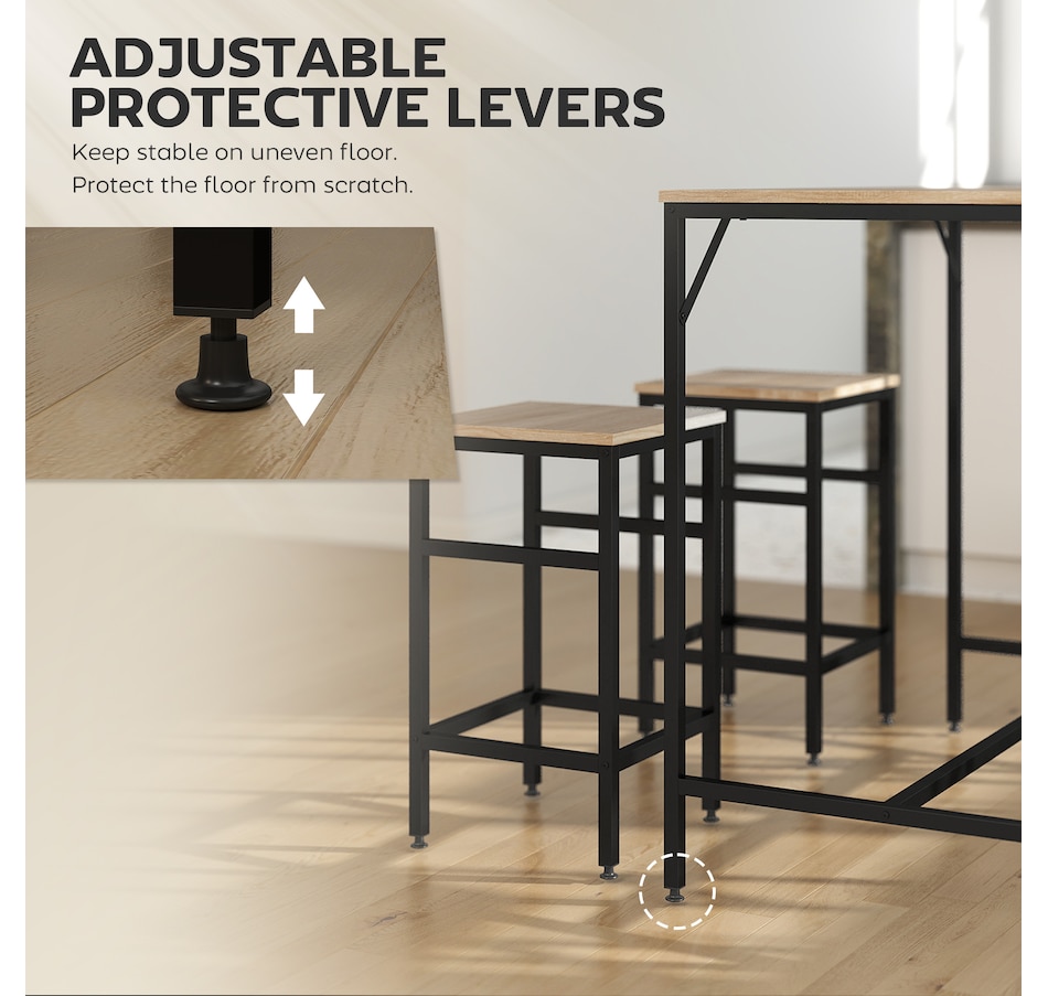 Image 929702_ALTMORE21.jpg, Product 929-702 / Price $169.99, HOMCOM 5 Pieces Industrial Bar Table Set, Dining Table Set with 4 Stools from HOMCOM on TSC.ca's Home & Garden department