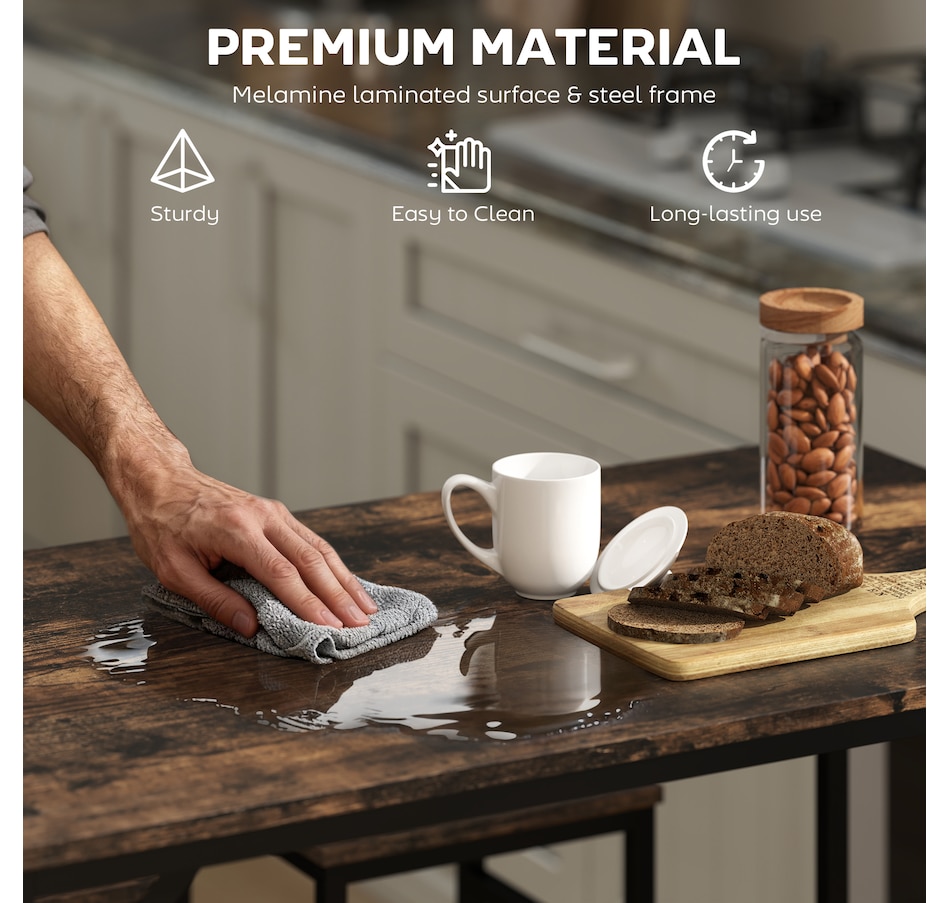 Image 929702_ALTMORE6.jpg, Product 929-702 / Price $169.99, HOMCOM 5 Pieces Industrial Bar Table Set, Dining Table Set with 4 Stools from HOMCOM on TSC.ca's Home & Garden department