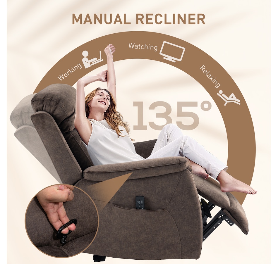 Image 929705_ALTMORE12.jpg, Product 929-705 / Price $519.99 - $559.99, HOMCOM Manual Recliner Chair with 8 Vibration Massage, Side Pockets from HOMCOM on TSC.ca's Home & Garden department