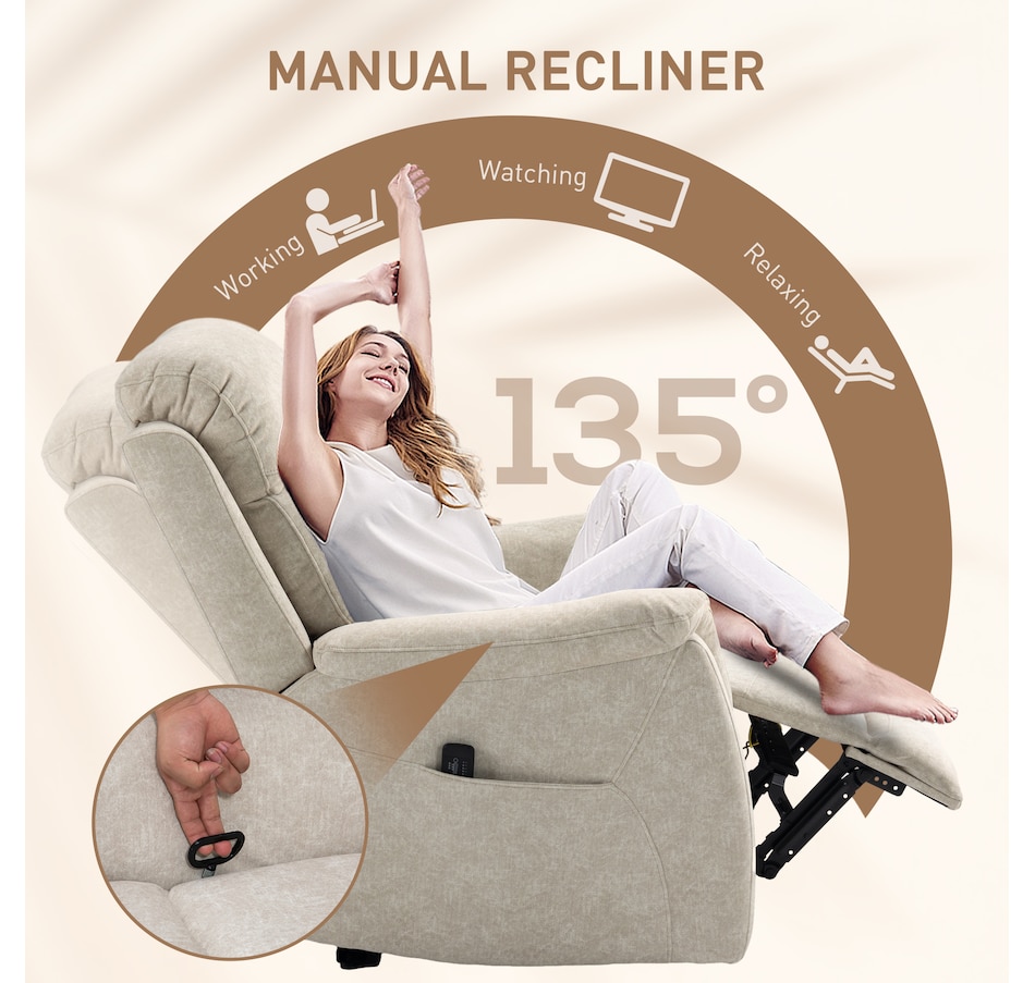 Image 929705_ALTMORE4.jpg, Product 929-705 / Price $519.99 - $559.99, HOMCOM Manual Recliner Chair with 8 Vibration Massage, Side Pockets from HOMCOM on TSC.ca's Home & Garden department