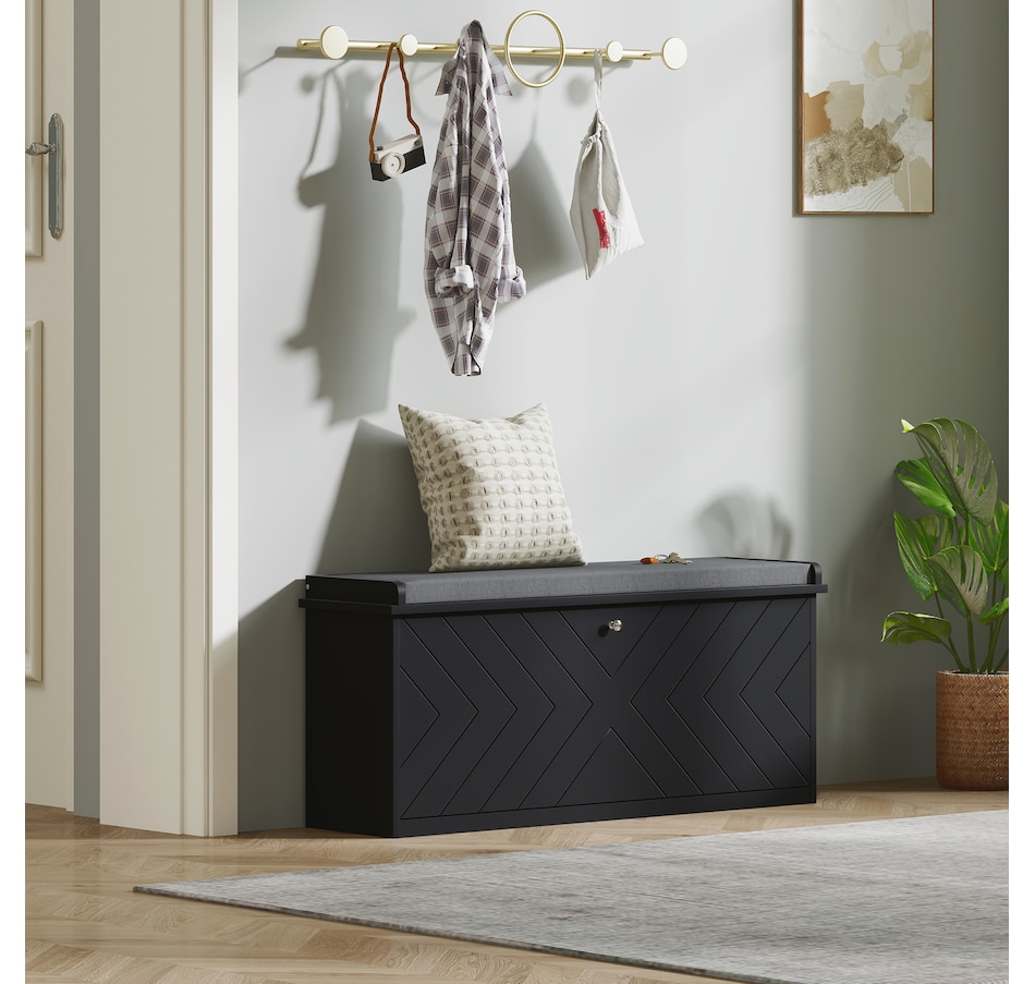 Image 929708_ALTMORE46.jpg, Product 929-708 / Price $94.99 - $114.99, HOMCOM Shoe Bench with Flip Drawer and Cushion for Entryway from HOMCOM on TSC.ca's Home & Garden department