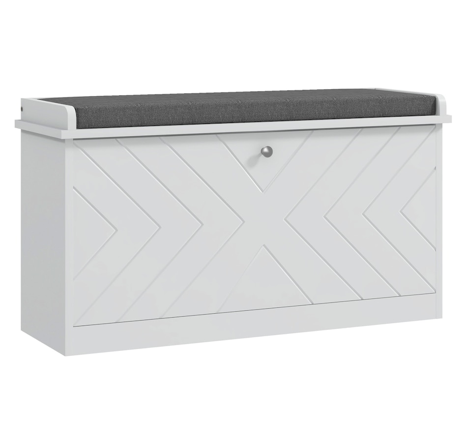Image 929708_ST01.jpg, Product 929-708 / Price $94.99 - $114.99, HOMCOM Shoe Bench with Flip Drawer and Cushion for Entryway from HOMCOM on TSC.ca's Home & Garden department