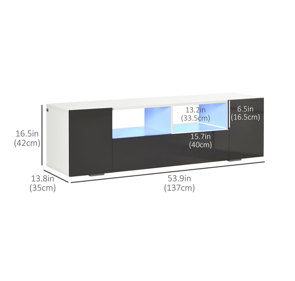 Image 929712_ALTMORE10.jpg, Product 929-712 / Price $179.99 - $189.99, HOMCOM High Gloss TV Cabinet Stand for TVs up to 60" with LED Lights from HOMCOM on TSC.ca's Home & Garden department