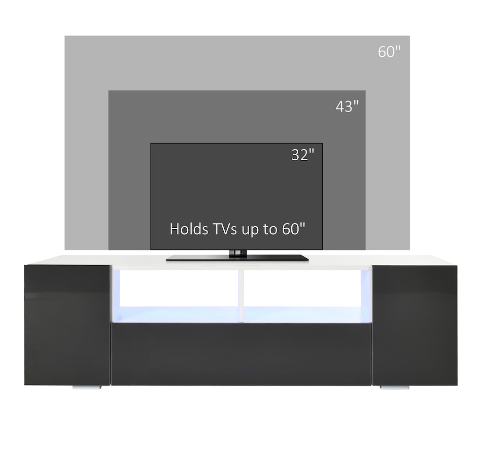 Image 929712_ALTMORE14.jpg, Product 929-712 / Price $179.99 - $189.99, HOMCOM High Gloss TV Cabinet Stand for TVs up to 60" with LED Lights from HOMCOM on TSC.ca's Home & Garden department