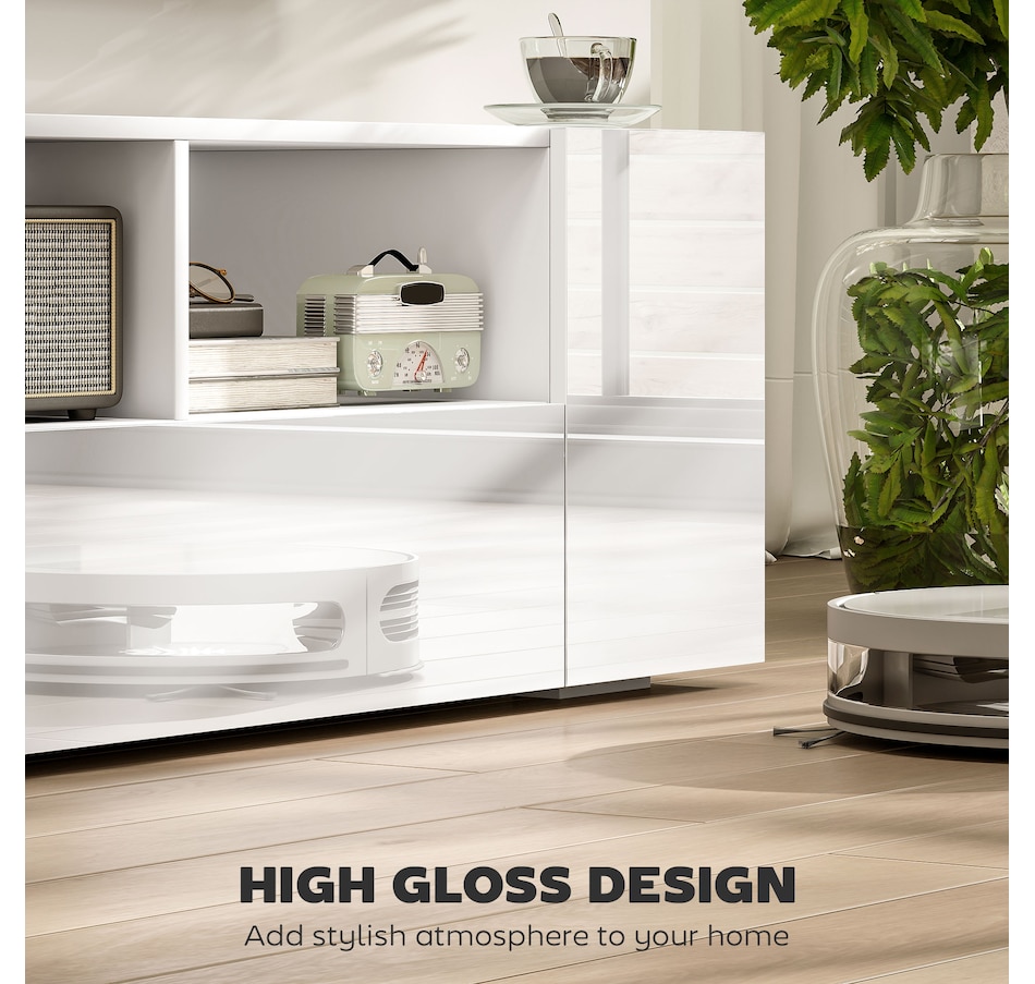 Image 929712_ALTMORE3.jpg, Product 929-712 / Price $179.99 - $189.99, HOMCOM High Gloss TV Cabinet Stand for TVs up to 60" with LED Lights from HOMCOM on TSC.ca's Home & Garden department