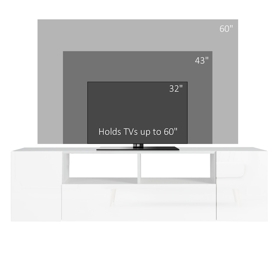 Image 929712_ALTMORE6.jpg, Product 929-712 / Price $179.99 - $189.99, HOMCOM High Gloss TV Cabinet Stand for TVs up to 60" with LED Lights from HOMCOM on TSC.ca's Home & Garden department