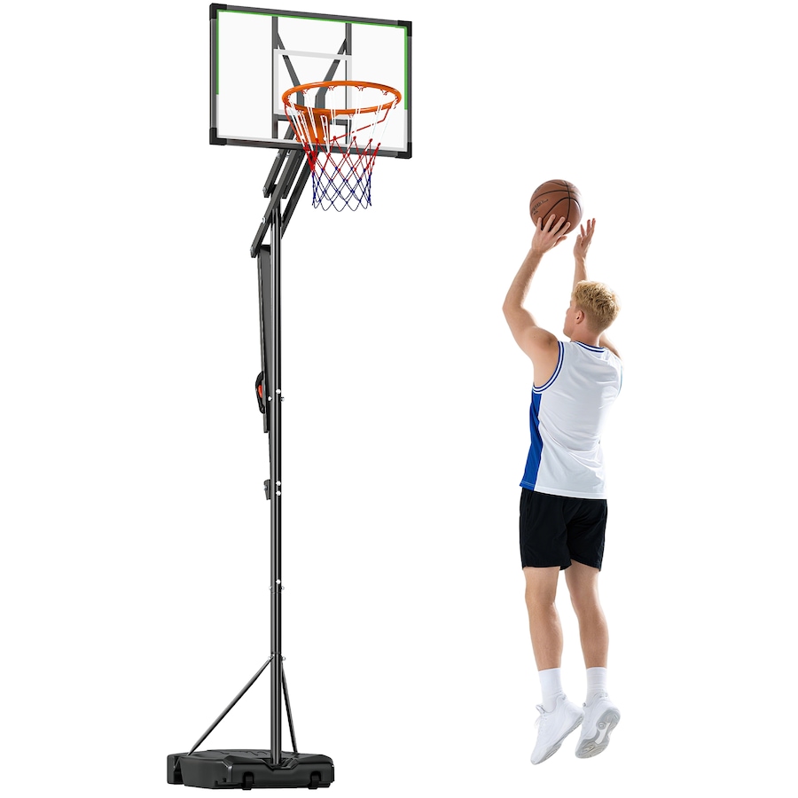 Image 929732.jpg, Product 929-732 / Price $119.99, Soozier Basketball Hoop, 4.1-8.5ft Adjustable Basketball Goal with 18" Rim from Soozier on TSC.ca's Health & Fitness department