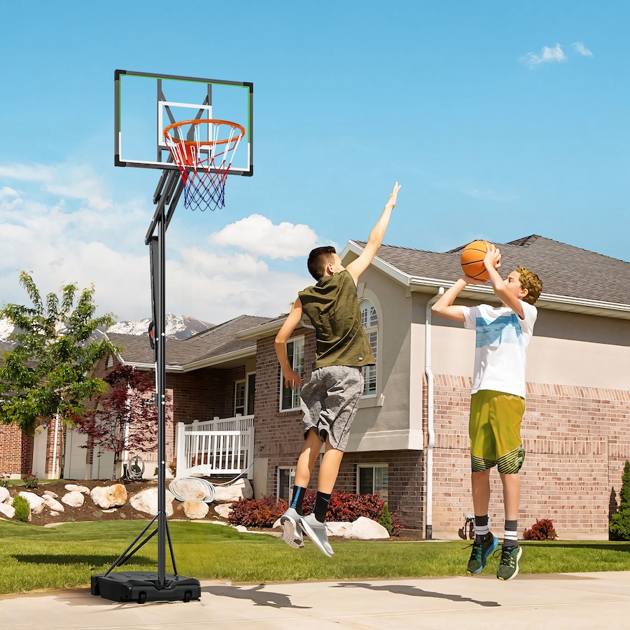 Image 929732_ALTMORE1.jpg, Product 929-732 / Price $119.99, Soozier Basketball Hoop, 4.1-8.5ft Adjustable Basketball Goal with 18" Rim from Soozier on TSC.ca's Health & Fitness department
