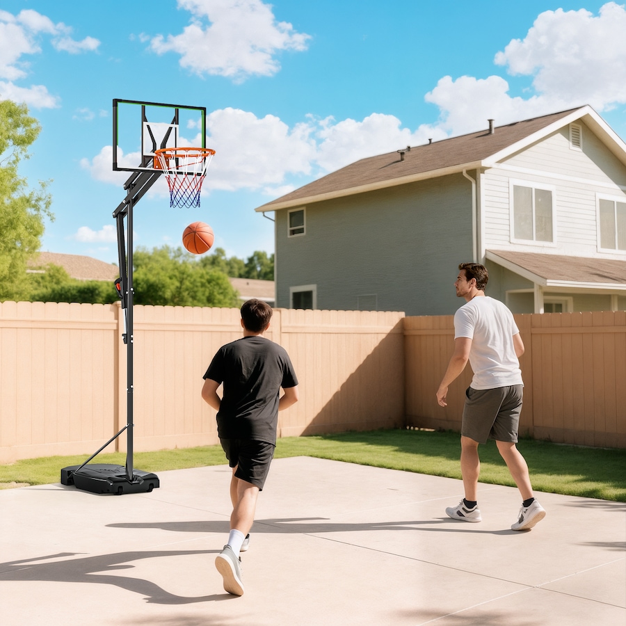 Image 929732_ALTMORE8.jpg, Product 929-732 / Price $119.99, Soozier Basketball Hoop, 4.1-8.5ft Adjustable Basketball Goal with 18" Rim from Soozier on TSC.ca's Health & Fitness department