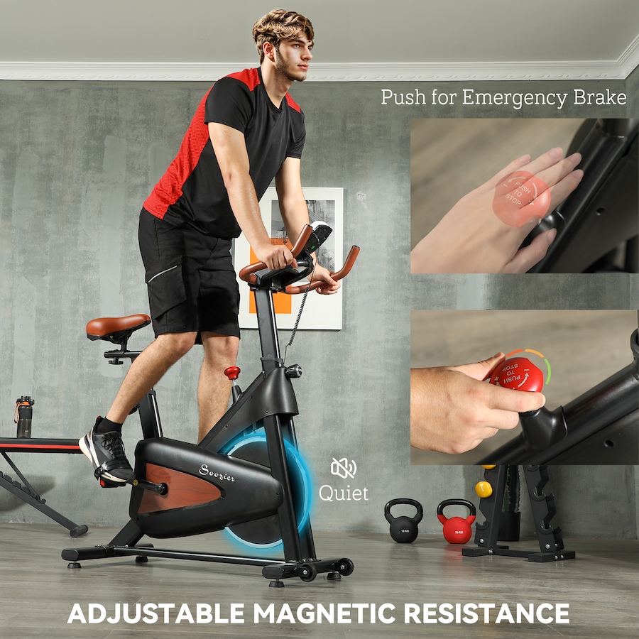 Image 929736_ALTMORE3.jpg, Product 929-736 / Price $169.99, Soozier Exercise Bike, Quiet Stationary Bike w/ LCD Display, Black from Soozier on TSC.ca's Health & Fitness department