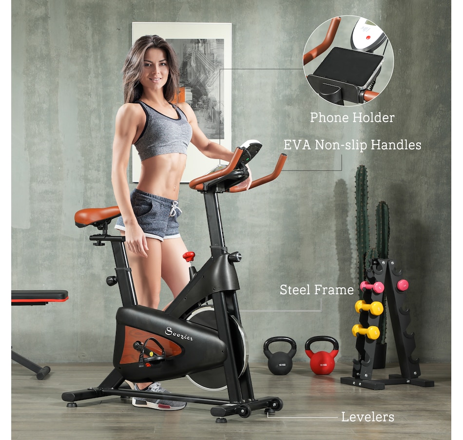 Image 929736_ALTMORE7.jpg, Product 929-736 / Price $189.99, Soozier Exercise Bike, Quiet Stationary Bike w/ LCD Display, Black from Soozier on TSC.ca's Health & Fitness department