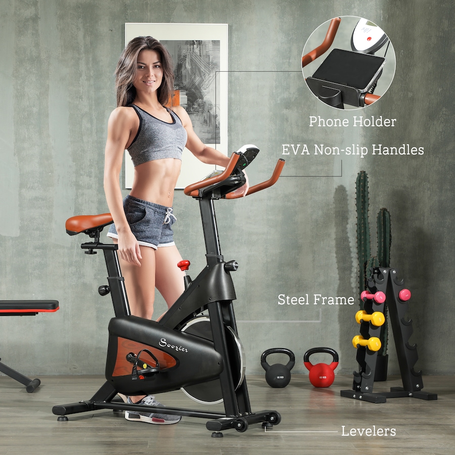 Image 929736_ALTMORE7.jpg, Product 929-736 / Price $169.99, Soozier Exercise Bike, Quiet Stationary Bike w/ LCD Display, Black from Soozier on TSC.ca's Health & Fitness department