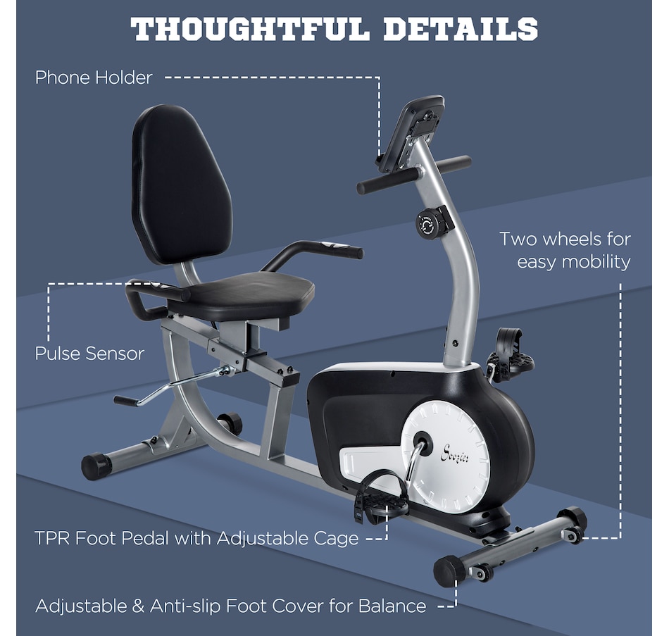 Image 929741_ALTMORE6.jpg, Product 929-741 / Price $259.99, Soozier Exercise Bike, Stationary Bike with 8-Level Magnetic Resistance from Soozier on TSC.ca's Health & Fitness department