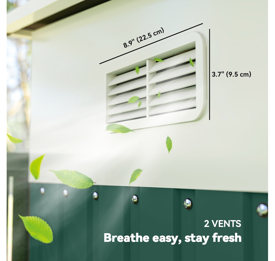 Image 929743_ALTMORE8.jpg, Product 929-743 / Price $609.99, Outsunny 11' x 9' Steel Garden Storage Shed, Outdoor Metal Tool House from Outsunny on TSC.ca's Home & Garden department