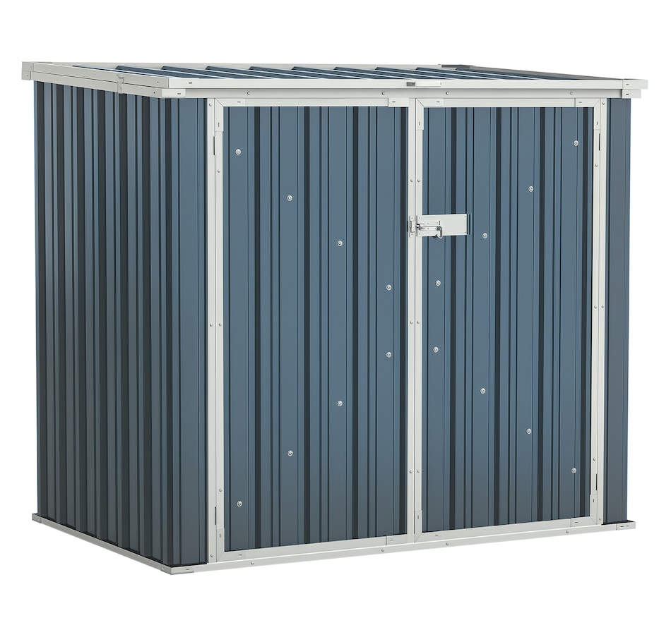 Image 929744.jpg, Product 929-744 / Price $209.99, Outsunny 5ft x 3ft Garbage Bin Shed with Lockable Doors and Openable Lid from Outsunny on TSC.ca's Home & Garden department