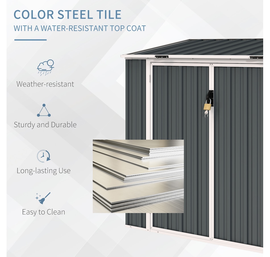Image 929744_ALTMORE3.jpg, Product 929-744 / Price $209.99, Outsunny 5ft x 3ft Garbage Bin Shed with Lockable Doors and Openable Lid from Outsunny on TSC.ca's Home & Garden department