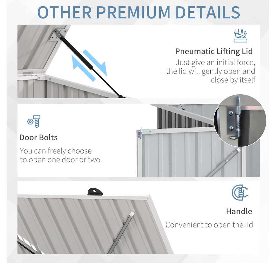 Image 929744_ALTMORE5.jpg, Product 929-744 / Price $209.99, Outsunny 5ft x 3ft Garbage Bin Shed with Lockable Doors and Openable Lid from Outsunny on TSC.ca's Home & Garden department