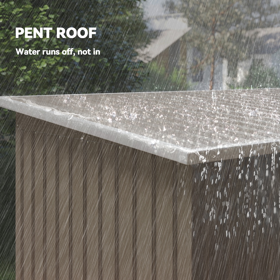 Image 929746_ALTMORE6.jpg, Product 929-746 / Price $369.99, Outsunny 9'x4' Garden Storage Shed Galvanized Steel Tool House, Light Grey from Outsunny on TSC.ca's Home & Garden department