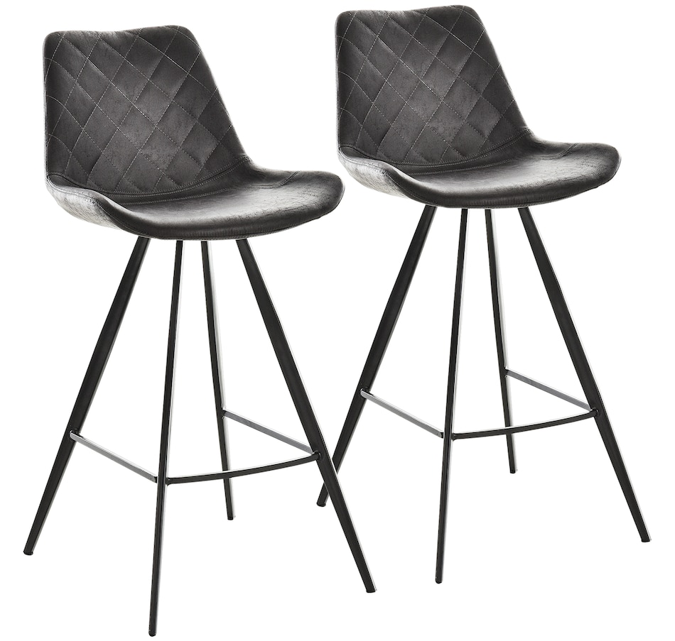 Image 929754.jpg, Product 929-754 / Price $159.99, HOMCOM Bar Height Bar Stools Set of 2, Microfiber Cloth Bar Chairs from HOMCOM on TSC.ca's Home & Garden department