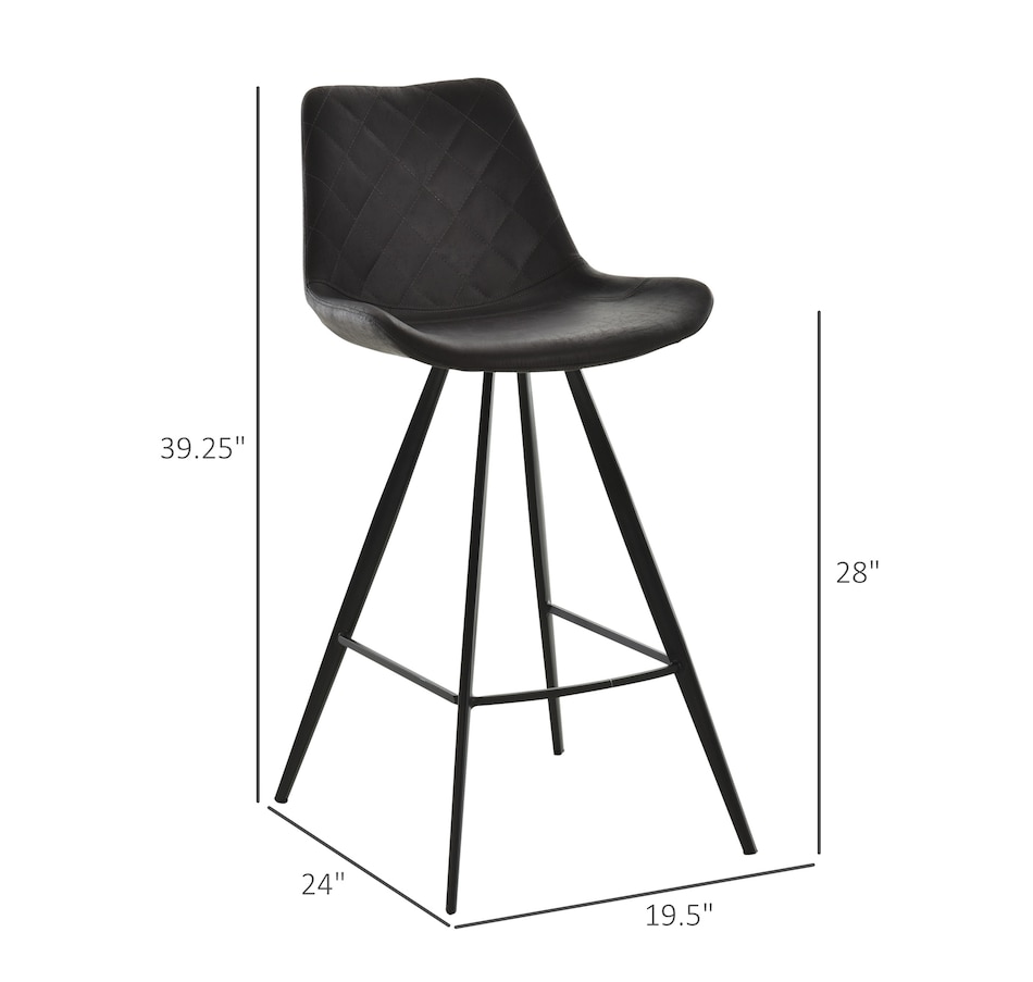 Image 929754_ALTMORE2.jpg, Product 929-754 / Price $159.99, HOMCOM Bar Height Bar Stools Set of 2, Microfiber Cloth Bar Chairs from HOMCOM on TSC.ca's Home & Garden department