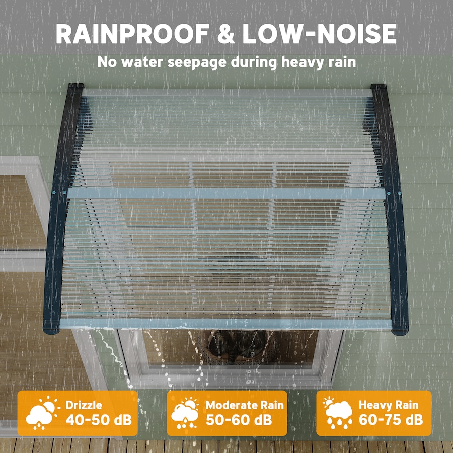 Image 929841_ALTMORE4.jpg, Product 929-841 / Price $74.99, Outsunny Window Awning, Polycarbonate Cover Patio Awnings, White from Outsunny on TSC.ca's Home & Garden department