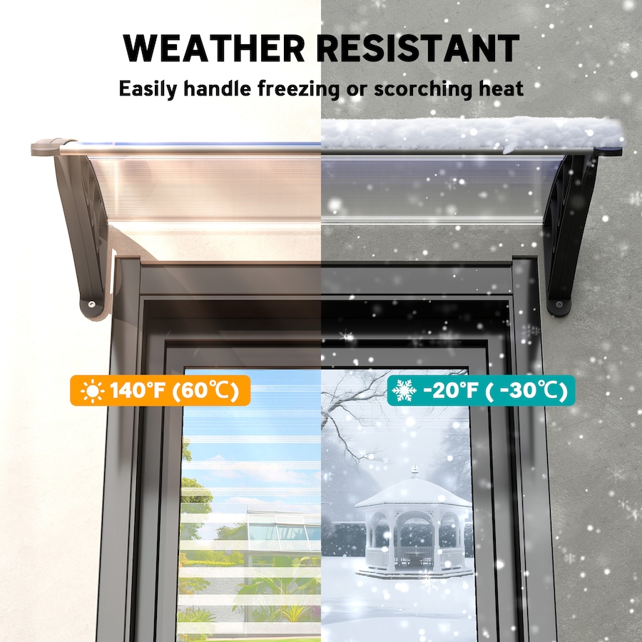 Image 929841_ALTMORE5.jpg, Product 929-841 / Price $74.99, Outsunny Window Awning, Polycarbonate Cover Patio Awnings, White from Outsunny on TSC.ca's Home & Garden department