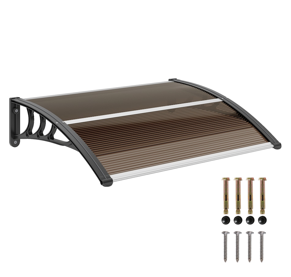 Image 929843.jpg, Product 929-843 / Price $69.99, Outsunny Window Awning, Polycarbonate Cover Patio Awnings, Brown from Outsunny on TSC.ca's Home & Garden department
