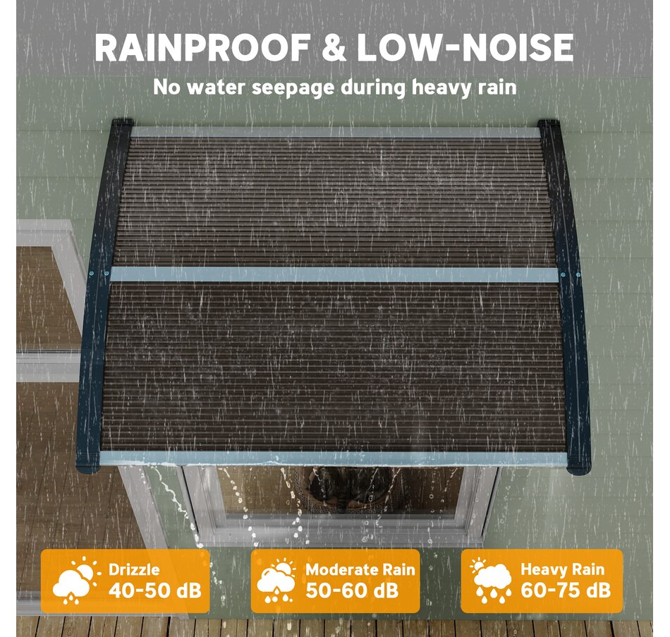 Image 929843_ALTMORE4.jpg, Product 929-843 / Price $69.99, Outsunny Window Awning, Polycarbonate Cover Patio Awnings, Brown from Outsunny on TSC.ca's Home & Garden department