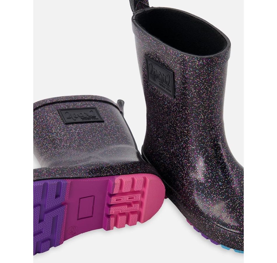 Image 930287_ALTMORE1.jpg, Product 930-287 / Price $55.00, Rain Boots in Glitter Natural Rubber from Deux par Deux on TSC.ca's Shoes department
