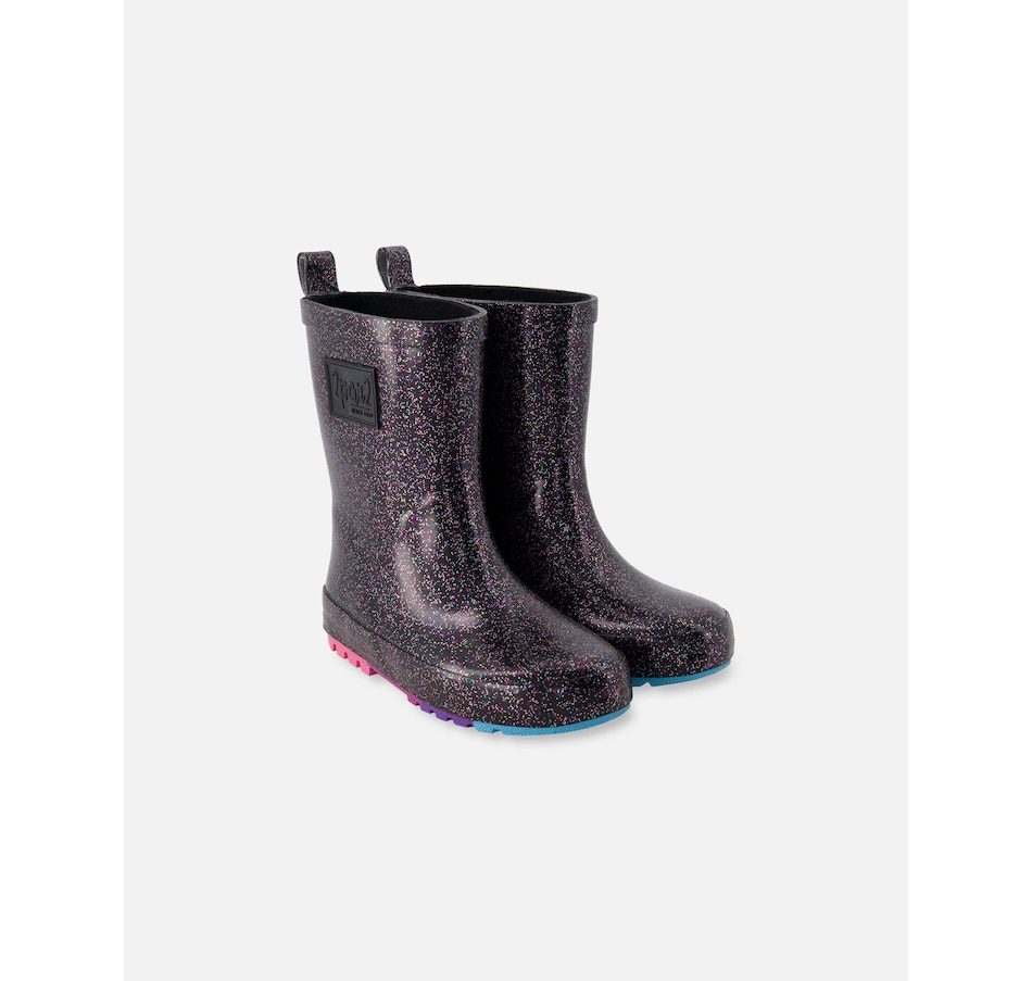 Image 930287_ST01.jpg, Product 930-287 / Price $55.00, Rain Boots in Glitter Natural Rubber from Deux par Deux on TSC.ca's Shoes department