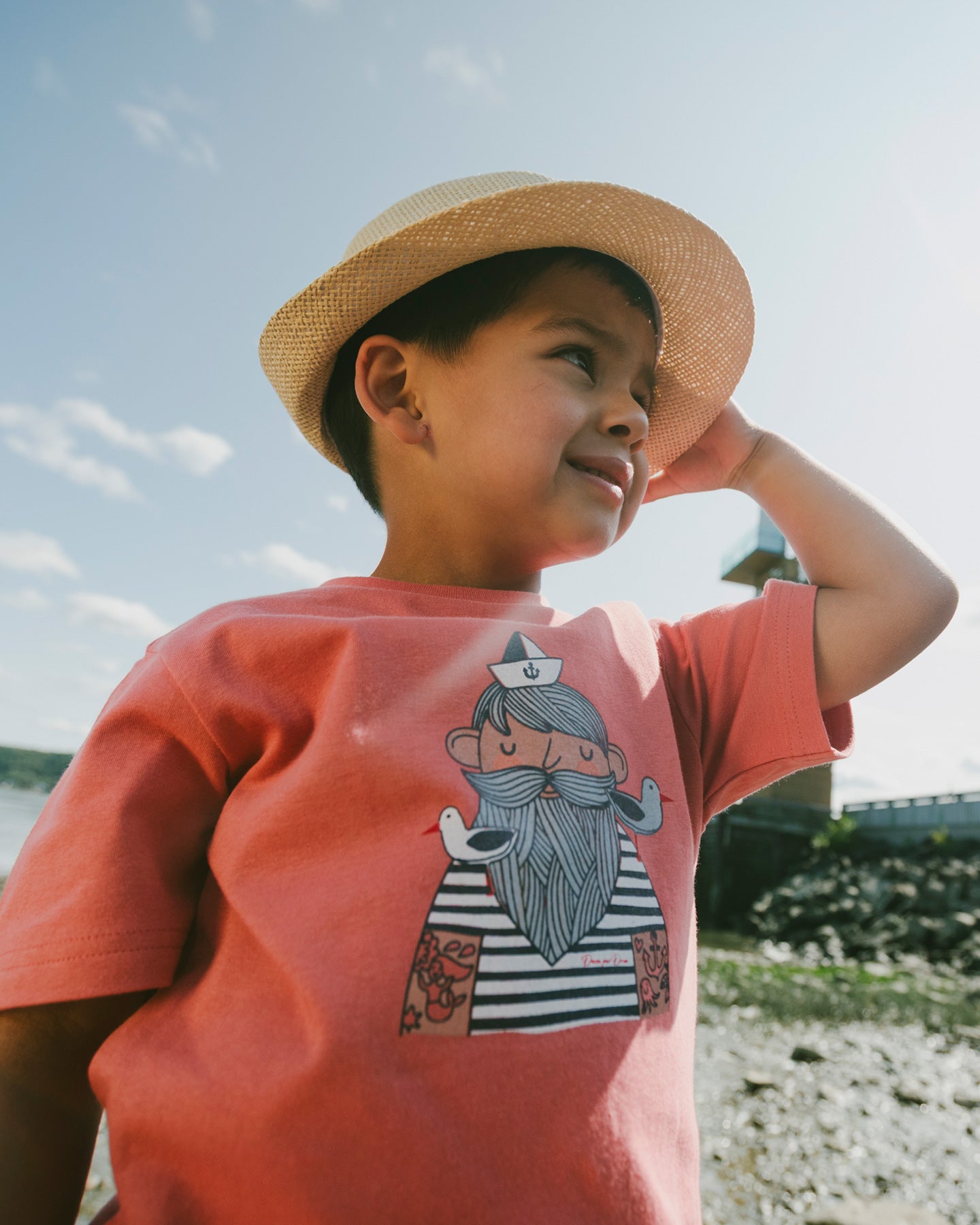 美品 BRIEFING CARVICO 3D PRINT BASIC TEE L Organic Cotton Sailor Graphic Short Sleeve T-Shirt - TSC.ca