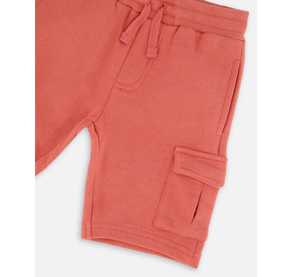 Image 930363_ALTMORE4.jpg, Product 930-363 / Price $30.00, Elastic Waistband Slit and Cargo Pockets French Terry Shorts from Deux par Deux on TSC.ca's Fashion department