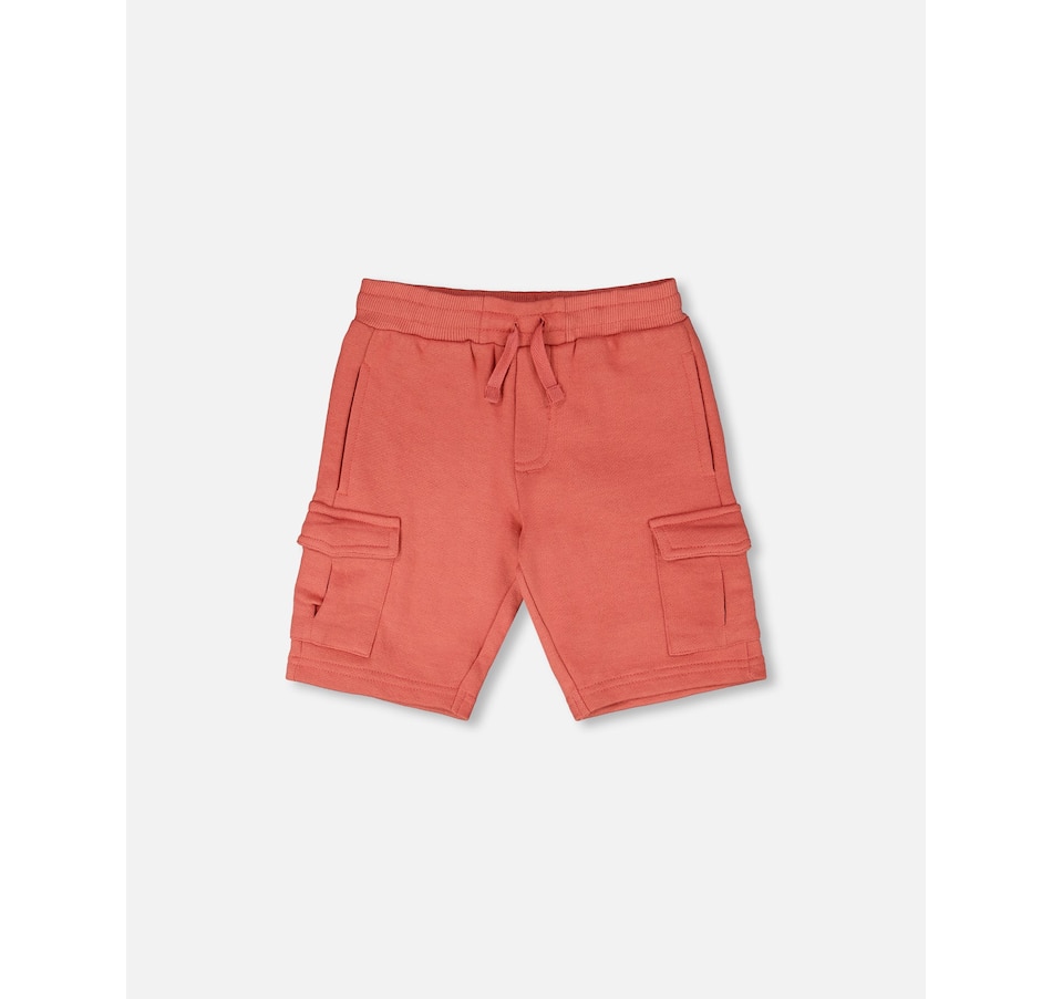 Image 930363_ST01.jpg, Product 930-363 / Price $30.00, Elastic Waistband Slit and Cargo Pockets French Terry Shorts from Deux par Deux on TSC.ca's Fashion department